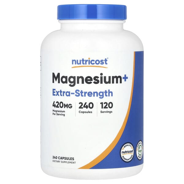 Nutricost, Magnesium+, Extra-Strength, 240 Capsules (210 mg per Capsule)