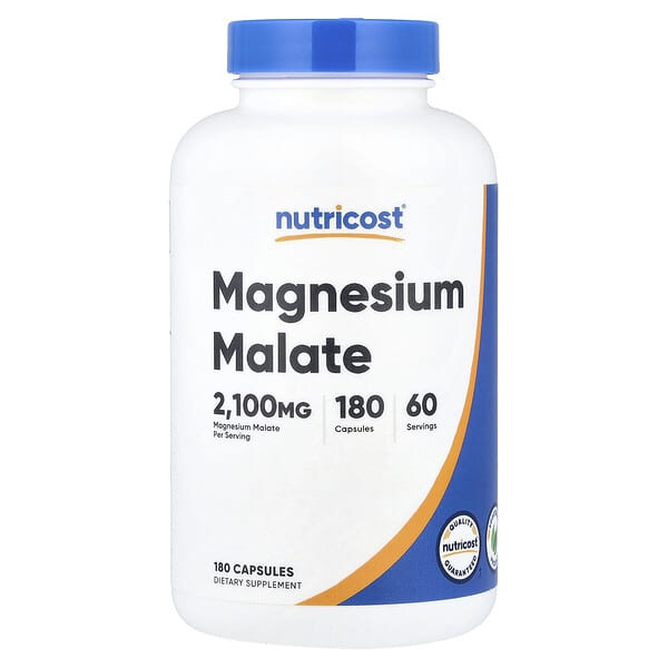 Nutricost, Magnesium Malate, 180 Capsules (700 mg per Capsule)