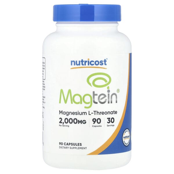Nutricost, Magtein®, Magnesium L-Threonate, 90 Capsules (666 mg per Capsule) 4 Nutricost, Magtein®, Magnesium L-Threonate, 90 Capsules (666 mg per Capsule)
