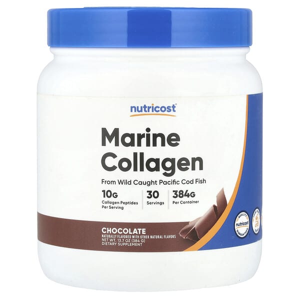 Nutricost, Marine Collagen, Chocolate, 13.7 oz (384 g)