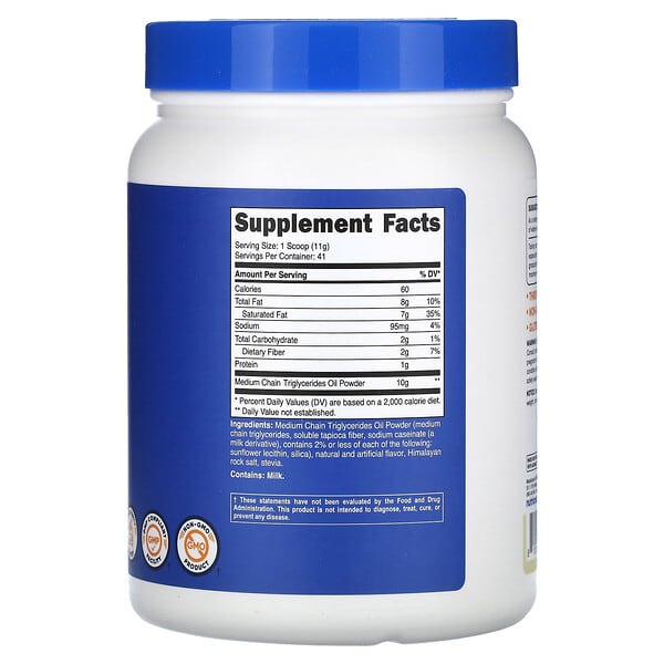 Alternative view of Nutricost, MCT Oil Powder, Vanilla, 16 oz (454 g)