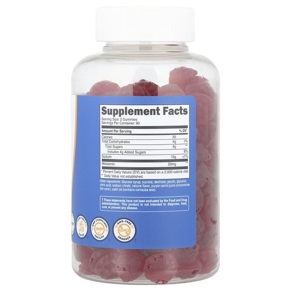 Alternative view of Nutricost, Melatonin Gummies, Strawberry, 180 Gummies (10 mg per Gummy)