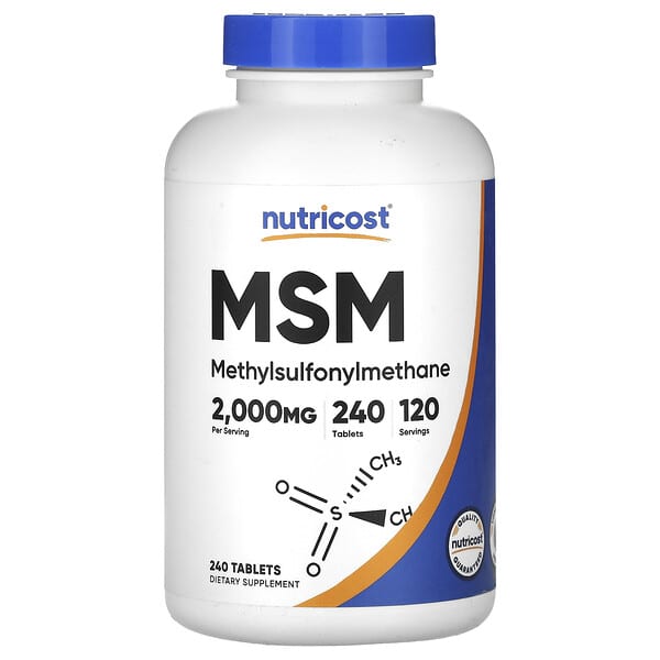Nutricost, MSM, 240 Tablets (1,000 mg per Tablet)