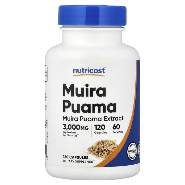 Nutricost, Muira Puama, 120 Capsules (150 mg per Capsule)