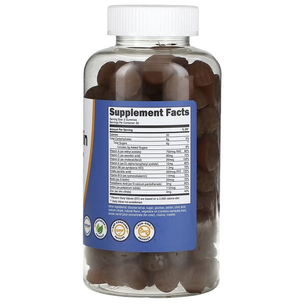 Nutricost, Multivitamin Gummies with Zinc & Iodine, Mixed Berry, 180 Gummies 2 Nutricost, Multivitamin Gummies with Zinc & Iodine, Mixed Berry, 180 Gummies - Ảnh 2