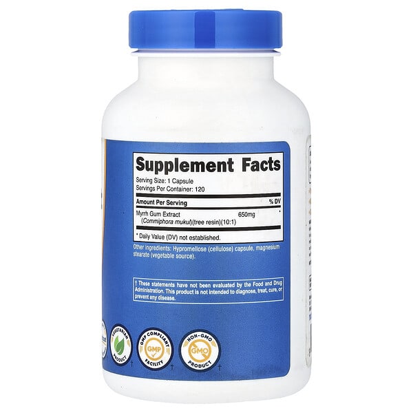 Nutricost, Myrrh Extract, 650 mg, 120 Capsules 2 Nutricost, Myrrh Extract, 650 mg, 120 Capsules - Ảnh 2