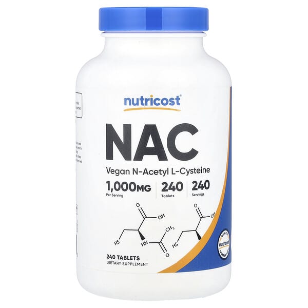 Nutricost, NAC, 1,000 mg, 240 Tablets