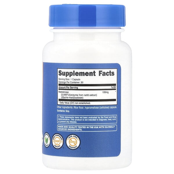Alternative view of Nutricost, Nattokinase, 2,000 FU, 30 Capsules