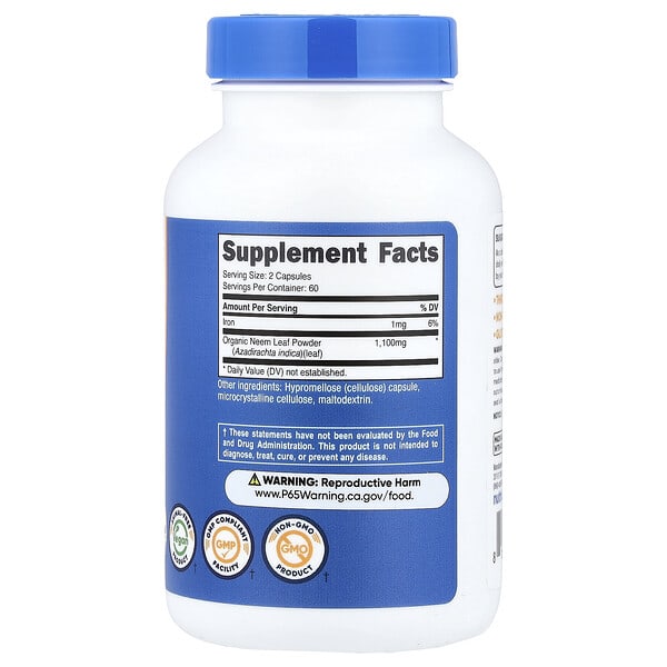 Alternative view of Nutricost, Neem Leaf, 120 Capsules