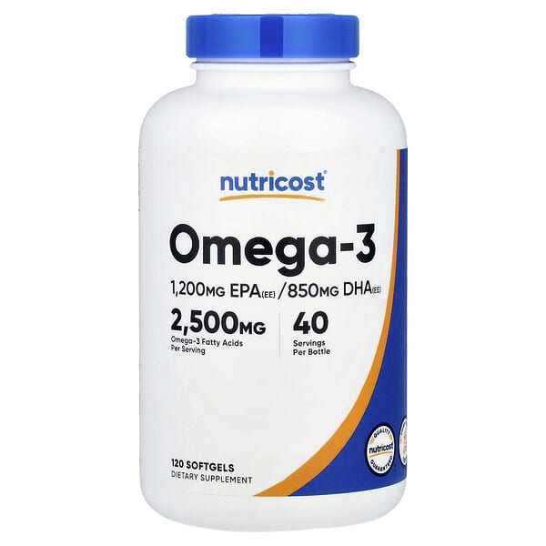 Nutricost, Omega-3, 120 Softgels