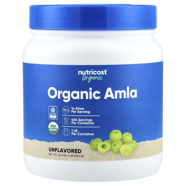 Nutricost, Organic Amla, Unflavored, 16.2 oz (454 g) 4 Nutricost, Organic Amla, Unflavored, 16.2 oz (454 g)