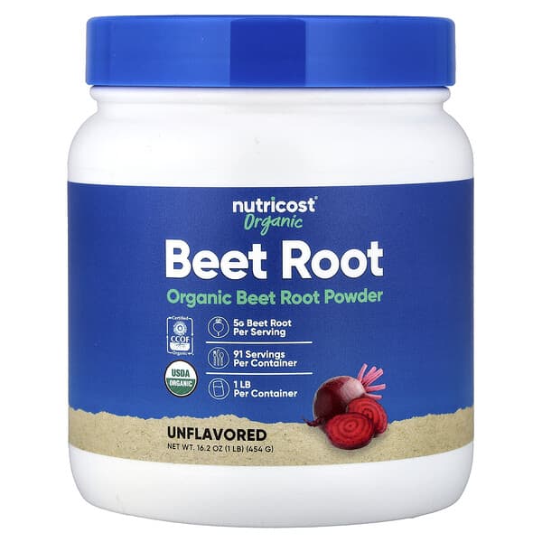 Nutricost, Organic Beet Root Powder, Unflavored, 16 oz (454 g)