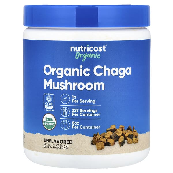 Nutricost, Organic Chaga Mushroom, Unflavored, 8.1 oz (227 g)