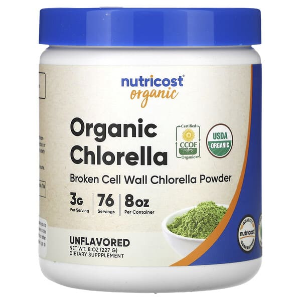 Nutricost, Organic Chlorella, Unflavored, 8.1 oz (227 g)
