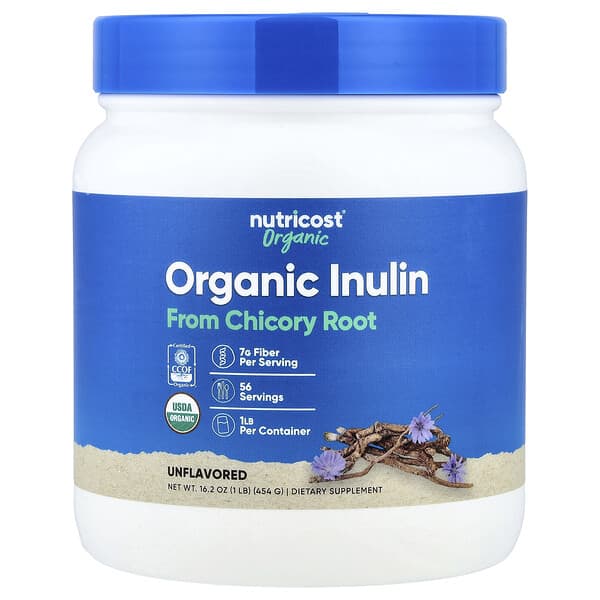 Nutricost, Organic Inulin Powder, Unflavored, 16.2 oz (454 g)