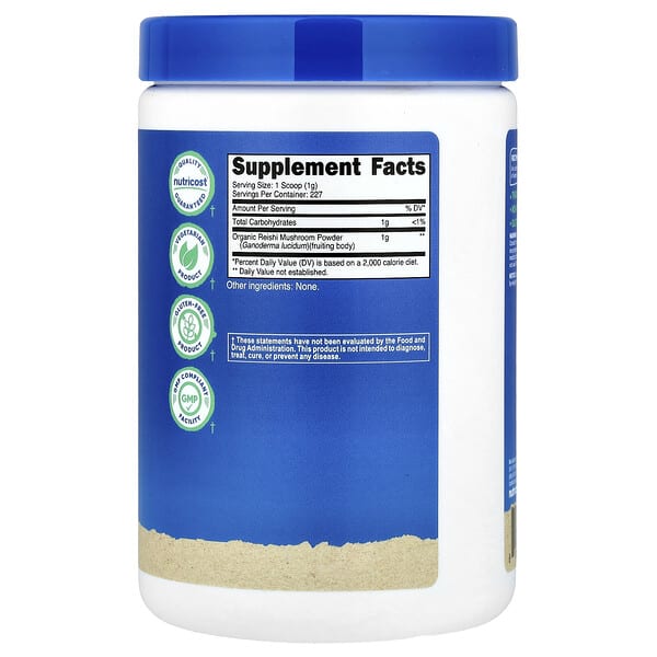 Alternative view of Nutricost, Organic Reishi Mushroom, Unflavored, 8.1 oz (227 g)