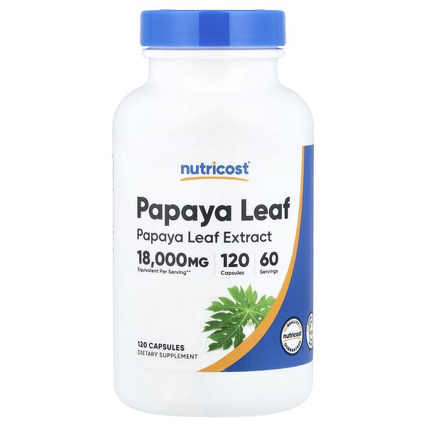 Nutricost, Papaya Leaf, 120 Capsules (600 mg per Capsule) 3 Nutricost, Papaya Leaf, 120 Capsules (600 mg per Capsule)