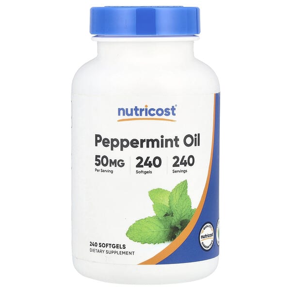 Nutricost, Peppermint Oil, 50 mg, 240 Softgels 4 Nutricost, Peppermint Oil, 50 mg, 240 Softgels