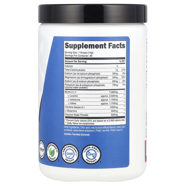 Alternative view of Nutricost, Performance, BCAA+, Blackberry Plum , 15.1 oz (423 g)