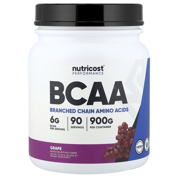 Nutricost, Performance, BCAA, Grape, 2 lb (900 g)