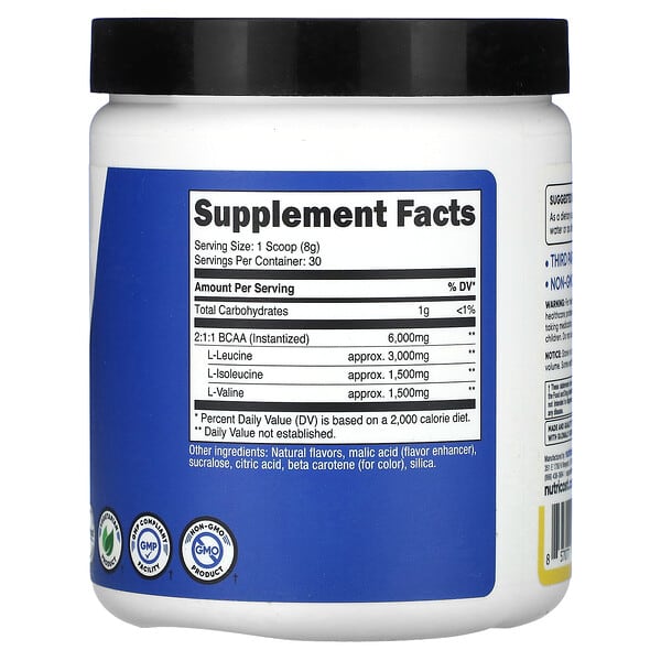 Alternative view of Nutricost, Performance, BCAA, Pineapple, 8.8 oz (246 g)