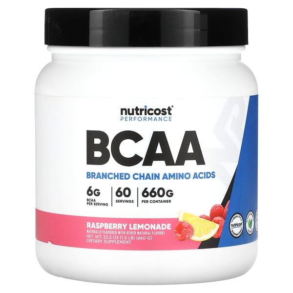 Nutricost, Performance, BCAA, Raspberry Lemonade, 1.5 lb (660 g) 4 Nutricost, Performance, BCAA, Raspberry Lemonade, 1.5 lb (660 g)
