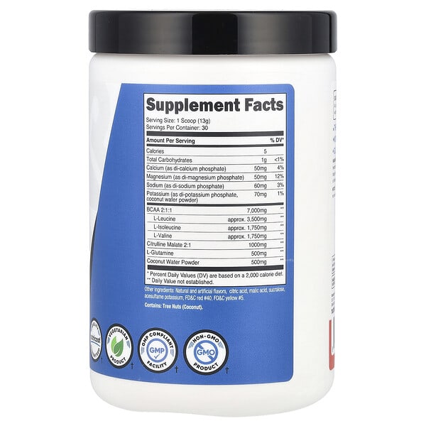 Alternative view of Nutricost, Performance, BCAA+, Tropical Punch, 13.8 oz (387 g)