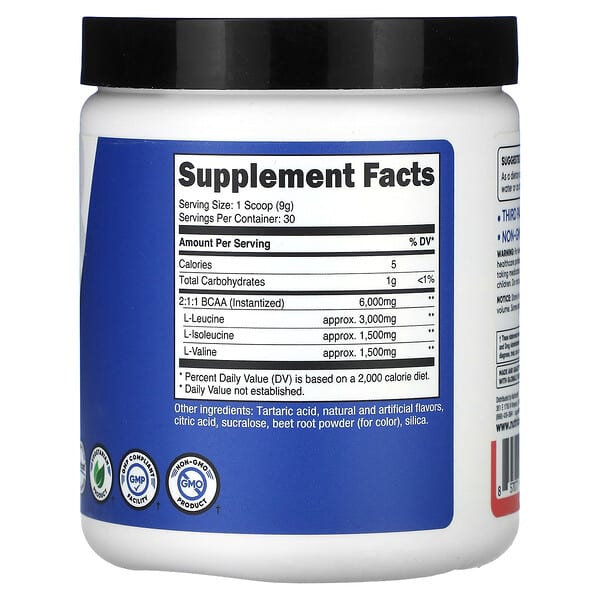 Alternative view of Nutricost, Performance, BCAA, Watermelon, 9.5 oz (270 g)