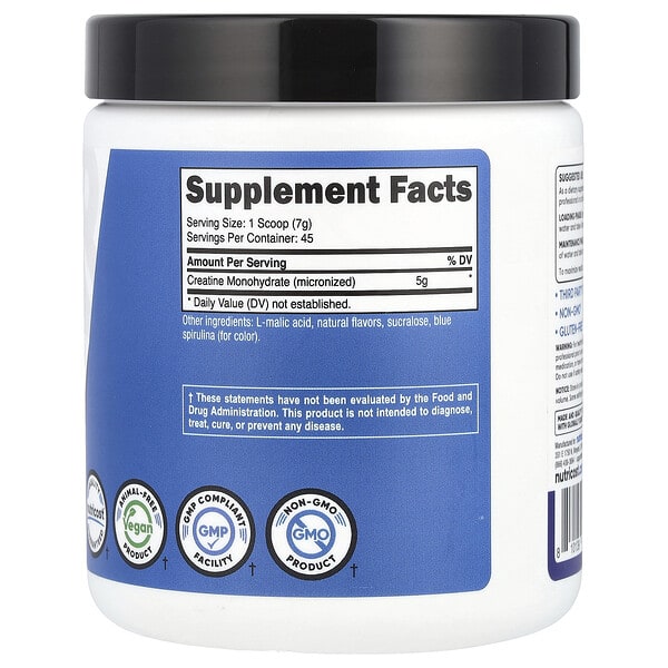 Alternative view of Nutricost, Performance, Creatine Monohydrate, Blue Raspberry, 10.7 oz (300 g)
