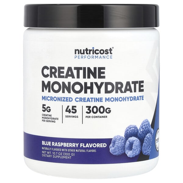Nutricost, Performance, Creatine Monohydrate, Blue Raspberry, 10.7 oz (300 g) 4 Nutricost, Performance, Creatine Monohydrate, Blue Raspberry, 10.7 oz (300 g)