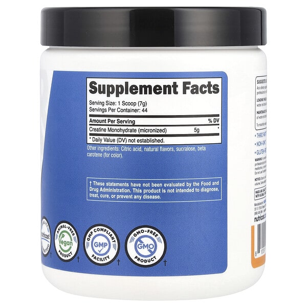 Alternative view of Nutricost, Performance, Creatine Monohydrate, Mandarin Orange, 10.7 oz (300 g)