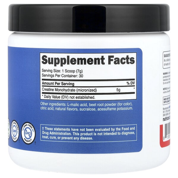 Nutricost, Performance, Creatine Monohydrate, Red Alert, Citrus Cherry, 7.4 oz (207 g) 2 Nutricost, Performance, Creatine Monohydrate, Red Alert, Citrus Cherry, 7.4 oz (207 g) - Ảnh 2