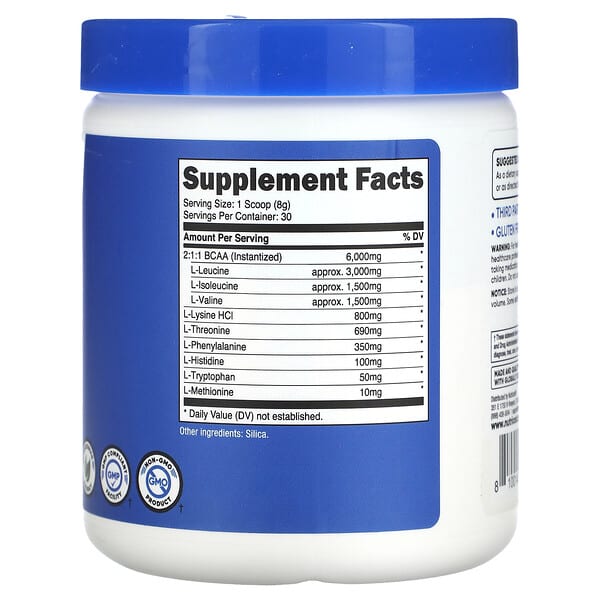 Alternative view of Nutricost, Performance, EAA, Unflavored, 8.9 oz (249 g)