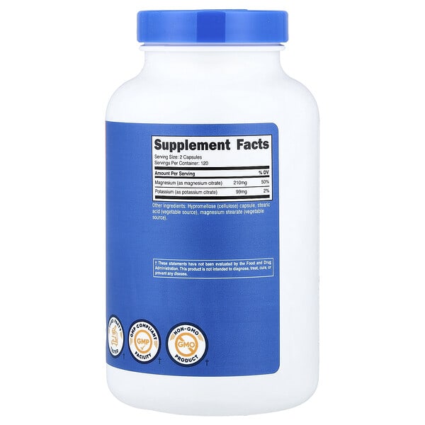 Alternative view of Nutricost, Potassium + Magnesium, 240 Capsules