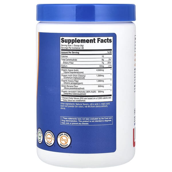 Alternative view of Nutricost, Prebiotic Fiber, Fruit Punch, 16.2 oz (454 g)