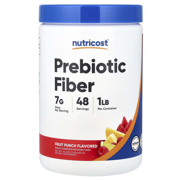 Nutricost, Prebiotic Fiber, Fruit Punch, 16.2 oz (454 g)