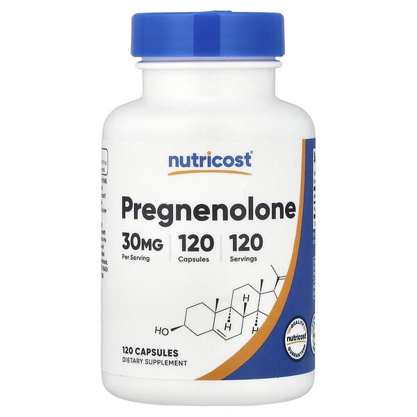 Nutricost, Pregnenolone, 30 mg, 120 Capsules