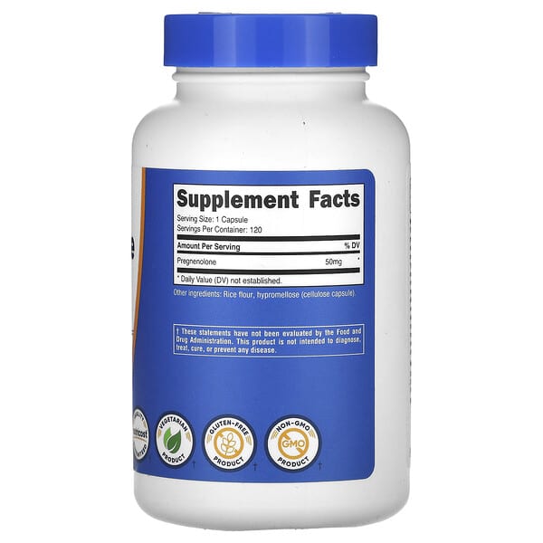 Alternative view of Nutricost, Pregnenolone, 50 mg, 120 Capsules