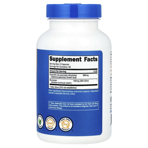 Alternative view of Nutricost, Quercetin with Bromelain, 120 Capsules
