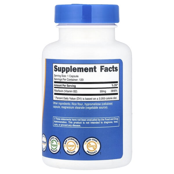 Alternative view of Nutricost, R-5-P, 50 mg, 120 Capsules