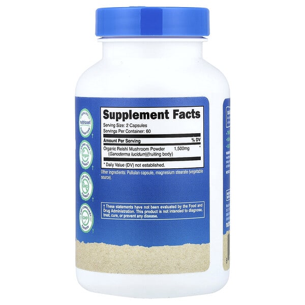 Alternative view of Nutricost, Reishi Mushroom, 120 Capsules (750 mg per Capsule)