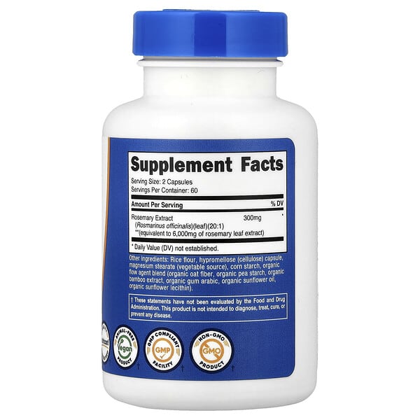 Alternative view of Nutricost, Rosemary, 120 Capsules (150 mg per Capsule)