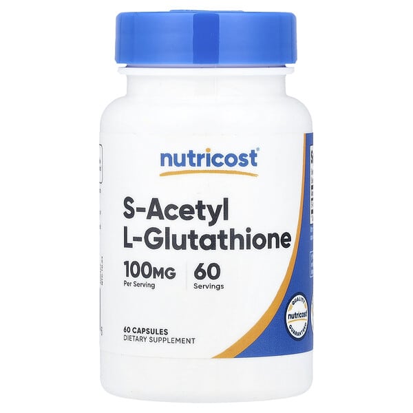 Nutricost, S-Acetyl L-Glutathione, 100 mg, 60 Capsules