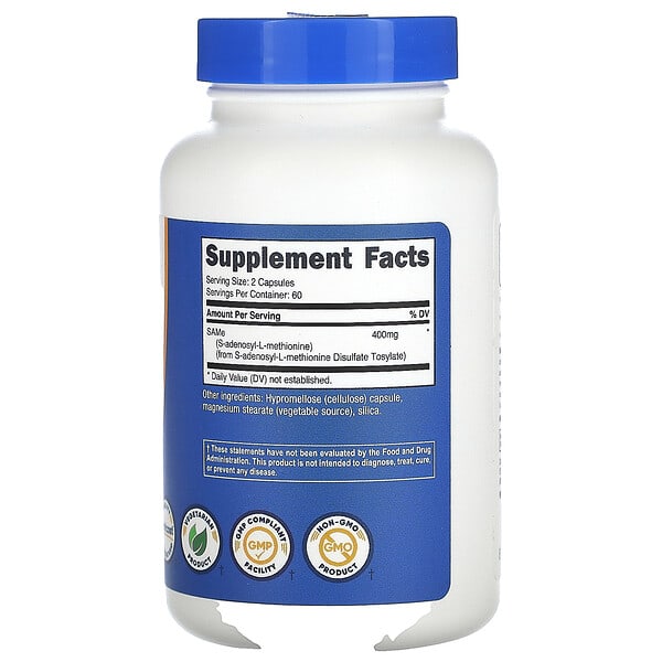 Alternative view of Nutricost, SAMe, 120 Capsules (200 mg per Capsule)