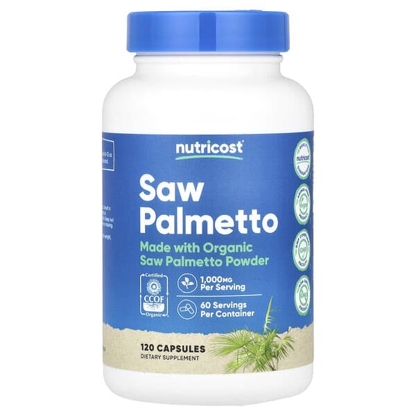 Nutricost, Saw Palmetto, 120 Capsules (500 mg per Capsule)