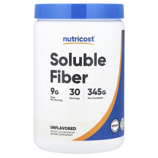 Nutricost, Soluble Fiber, Unflavored, 12.3 oz (345 g)