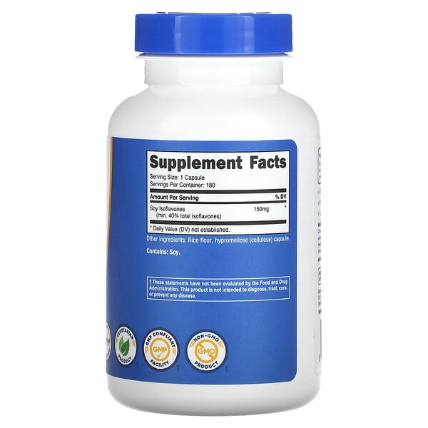 Alternative view of Nutricost, Soy Isoflavones, 150 mg, 180 Capsules
