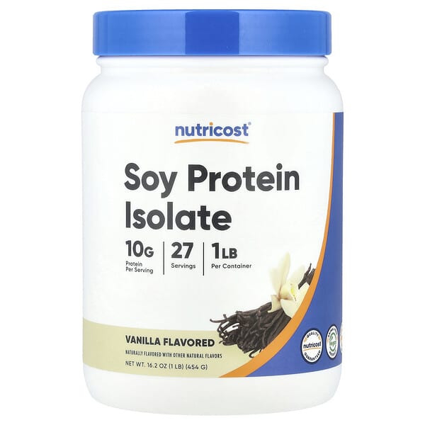 Nutricost, Soy Protein Isolate, Vanilla, 1 lb (454 g) 4 Nutricost, Soy Protein Isolate, Vanilla, 1 lb (454 g)