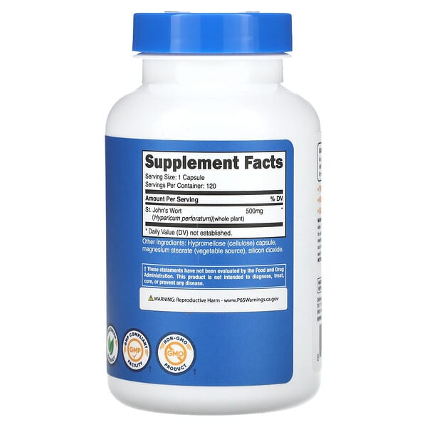 Alternative view of Nutricost, St. John's Wort, 500 mg , 120 Capsules