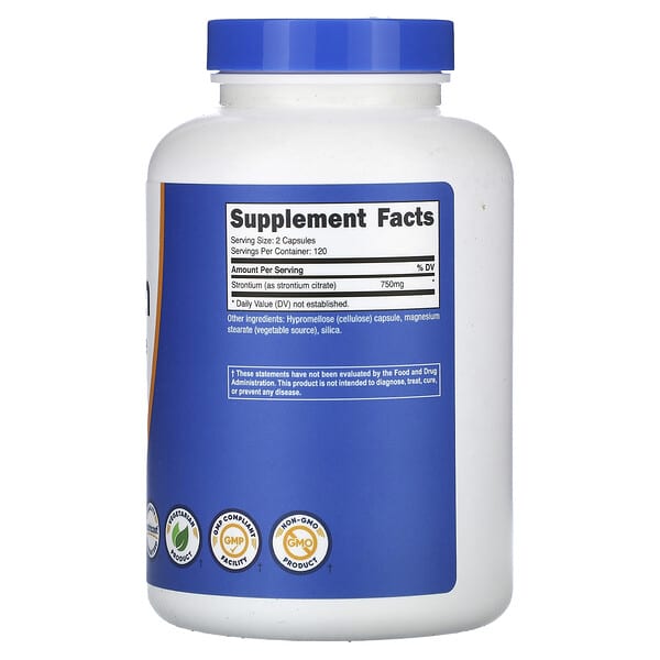 Alternative view of Nutricost, Strontium, 240 Capsules (375 mg per Capsule)